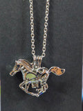 Horse Pendant with Glow in the Dark Bead