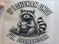 Raccoon Shananigans T-shirt Whiskey Drinking
