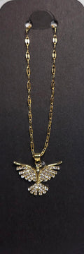 Phoenix Rising Gold and CZ necklace
